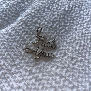 Frasier Sterling F You Gold Plated Huggies earrings